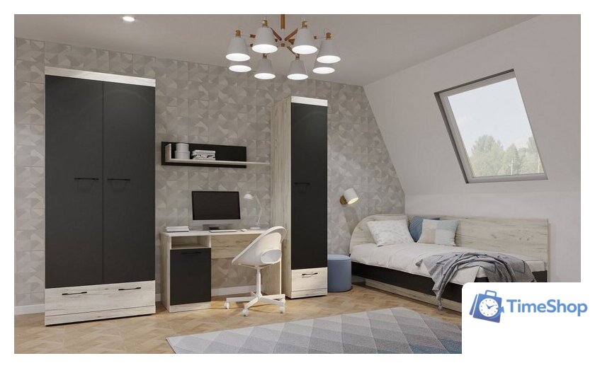 Стол Памир ПКС-12 (крафт белый/антрацит) - Изображение №4 — Интернет-магазин Time-Shop