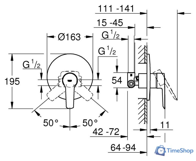 Смеситель Grohe Start Shower 32590002 - Изображение №2 — Интернет-магазин Time-Shop