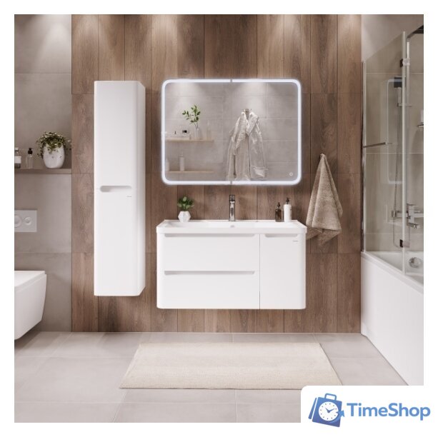  Grossman Тумба под умывальник Адель 100 см подвесная (белый) - Изображение №4 — Интернет-магазин Time-Shop