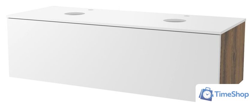  ЗОВ Тумба под умывальник Кито 120 K120LA0MWMC-KP13W (аттик/белый матовый) - Изображение №1 — Интернет-магазин Time-Shop