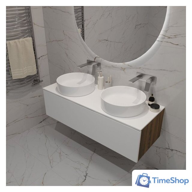  ЗОВ Тумба под умывальник Кито 120 K120LA0MWMC-KP13W (аттик/белый матовый) - Изображение №4 — Интернет-магазин Time-Shop