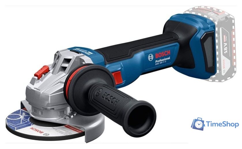 Угловая шлифмашина Bosch GWS 18V-11 S Professional 06019N4000 (без АКБ) - Изображение №1 — Интернет-магазин Time-Shop