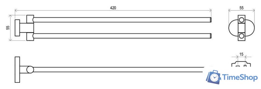 Держатель для полотенца Ravak X07P319 - Изображение №2 — Интернет-магазин Time-Shop