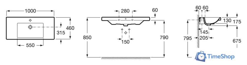 Умывальник Roca The Gap A3270MA000 - Изображение №2 — Интернет-магазин Time-Shop