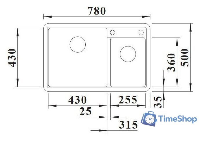 Кухонная мойка Blanco Legra 8 526223 (черный) - Изображение №2 — Интернет-магазин Time-Shop