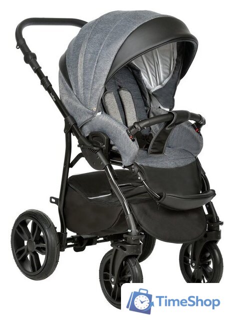 Универсальная коляска Indigo indigo (2 в 1, In 07, черный) - Изображение №3 — Интернет-магазин Time-Shop