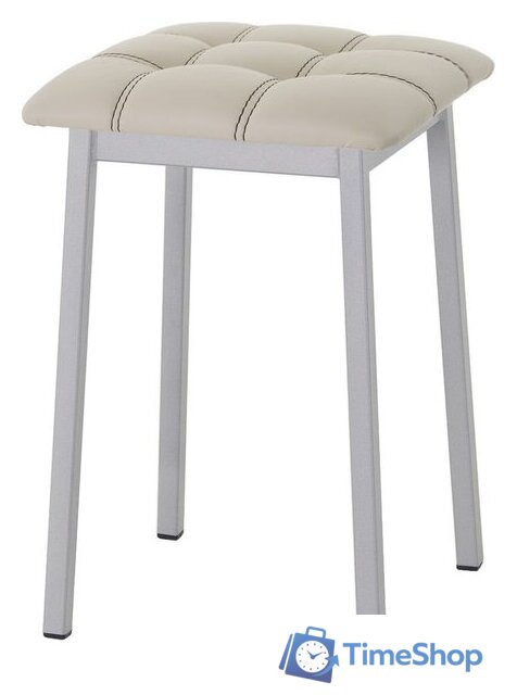 Табурет AMC Comfort 7К5.3 (кожзам, бежевый/серебристый) - Изображение №1 — Интернет-магазин Time-Shop