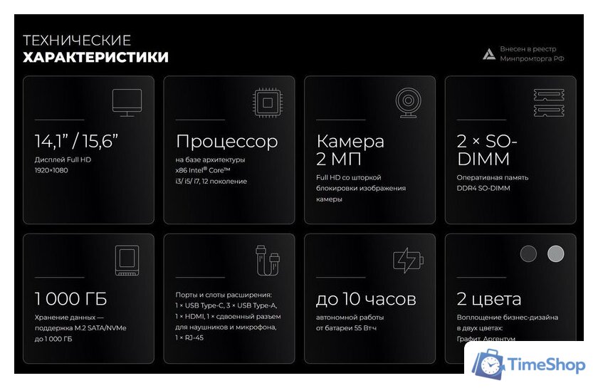 Ноутбук Kvadra Nau LE15T Y22L02P01101R_3A98DE - Изображение №4 — Интернет-магазин Time-Shop