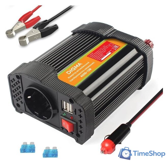 Автомобильный инвертор Digma AI200-12W - Изображение №1 — Интернет-магазин Time-Shop