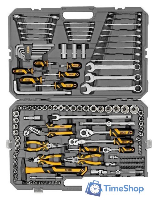 Универсальный набор инструментов Denzel 15805 (144 предмета) - Изображение №3 — Интернет-магазин Time-Shop