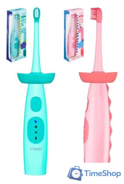 Электрическая зубная щетка Vitammy Dino (розовый) - Изображение №8 — Интернет-магазин Time-Shop