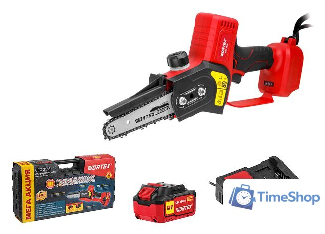 Аккумуляторная пила Wortex CEC 2518 ALL1 0323167 (с 1-м АКБ) - Изображение №1 — Интернет-магазин Time-Shop