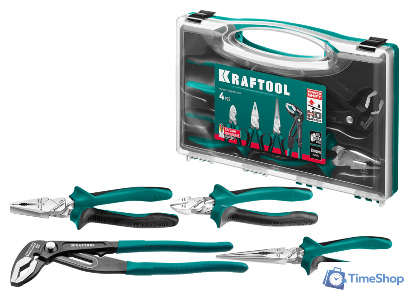 Набор пассатижей KRAFTOOL 22012 (4 предмета) - Изображение №1 — Интернет-магазин Time-Shop