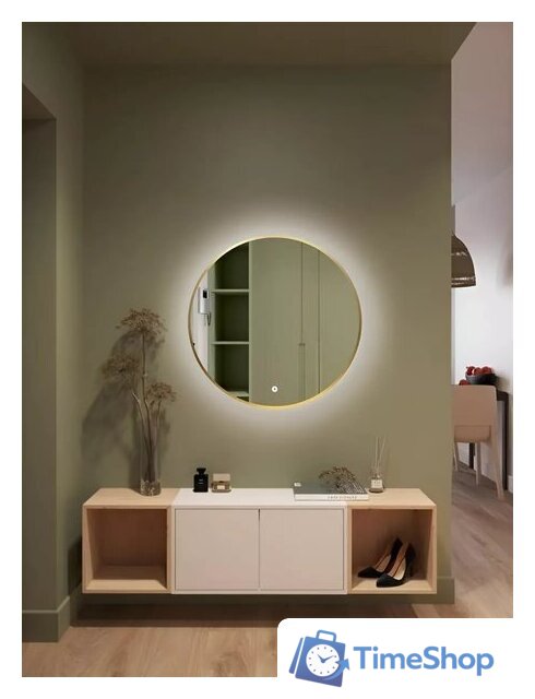 Зеркало с подсветкой  EMZE 70 LED.UV.70.70.AUR (золотой с УФ-окантовкой и подсветкой) - Изображение №10 — Интернет-магазин Time-Shop