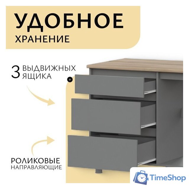 Готовая кухня Mio Tesoro Денвер 1.6м (графит серый/дуб сонома) - Изображение №2 — Интернет-магазин Time-Shop