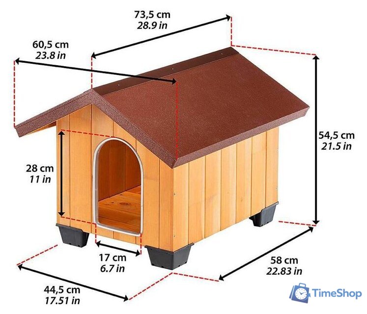 Будка Ferplast Domus Small 87001000 - Изображение №8 — Интернет-магазин Time-Shop