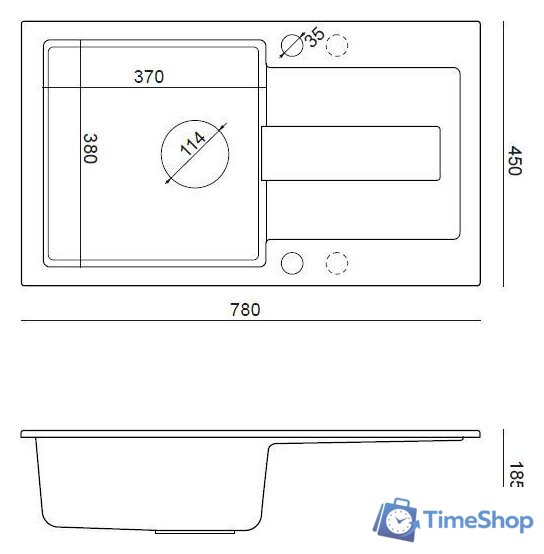 Кухонная мойка Quadron HCQC7845BEZKPC - Изображение №3 — Интернет-магазин Time-Shop