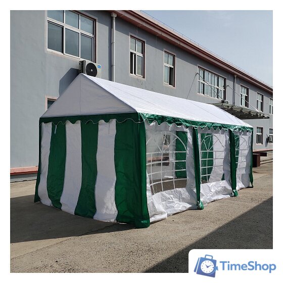 Тент-шатер Sundays Party 3x6 м (белый/зеленый) - Изображение №1 — Интернет-магазин Time-Shop