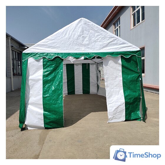 Тент-шатер Sundays Party 3x6 м (белый/зеленый) - Изображение №2 — Интернет-магазин Time-Shop