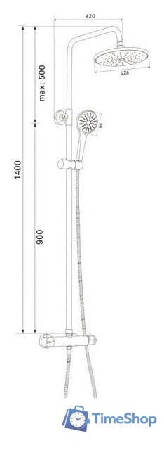 Смеситель Olive's Termo 34291TM - Изображение №2 — Интернет-магазин Time-Shop