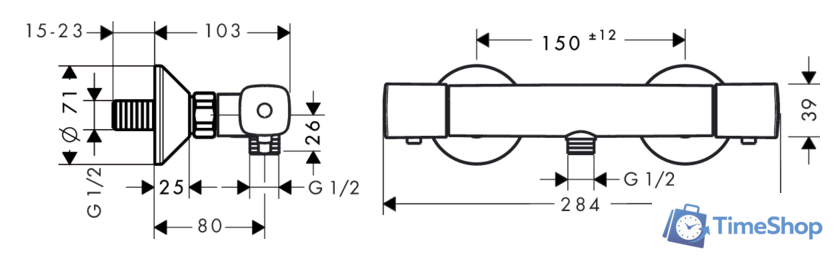 Смеситель Hansgrohe Ecostat Universal 13122000 - Изображение №2 — Интернет-магазин Time-Shop