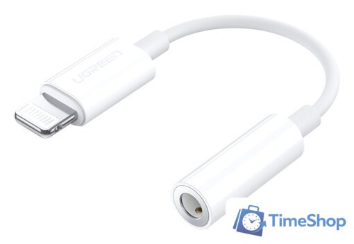 Адаптер Ugreen US212 30759 Lightning - 3.5 Jack (0.07 м, белый) - Изображение №1 — Интернет-магазин Time-Shop