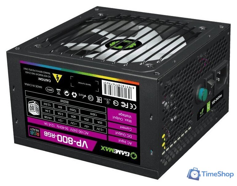 Блок питания GameMax VP-800-RGB - Изображение №2 — Интернет-магазин Time-Shop