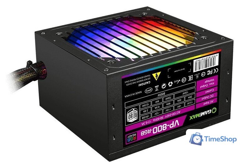 Блок питания GameMax VP-800-RGB - Изображение №1 — Интернет-магазин Time-Shop