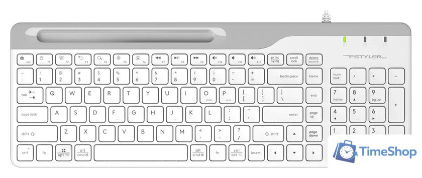 Клавиатура A4Tech Fstyler FK25 (белый/серый) - Изображение №1 — Интернет-магазин Time-Shop