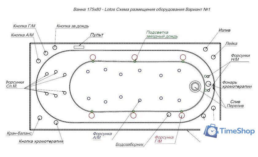 Ванна Aquanet Lotos 175x80 - Изображение №16 — Интернет-магазин Time-Shop