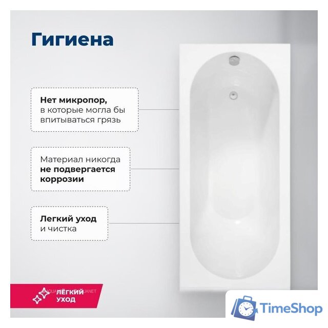 Ванна Aquanet Lotos 175x80 - Изображение №11 — Интернет-магазин Time-Shop