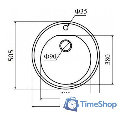 Кухонная мойка Zigmund & Shtain Kreis 505 (темная скала) - Изображение №3 — Интернет-магазин Time-Shop