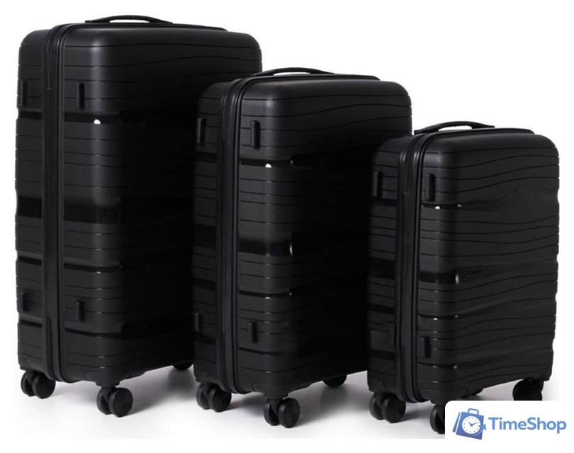 Чемодан-спиннер Pride PP9802 (S, черный) - Изображение №4 — Интернет-магазин Time-Shop