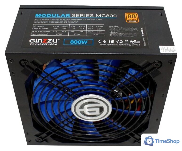 Блок питания Ginzzu MC800 - Изображение №2 — Интернет-магазин Time-Shop