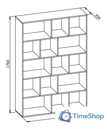 Стеллаж Сокол СТ-15 (дуб делано) - Изображение №3 — Интернет-магазин Time-Shop