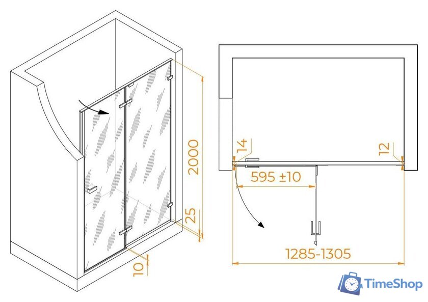 Душевая дверь RGW SV-004B 353200413-24 - Изображение №4 — Интернет-магазин Time-Shop