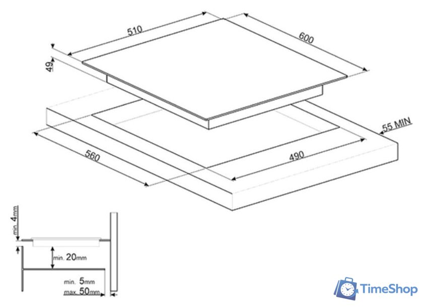 Варочная панель Smeg SI2M7643D - Изображение №2 — Интернет-магазин Time-Shop
