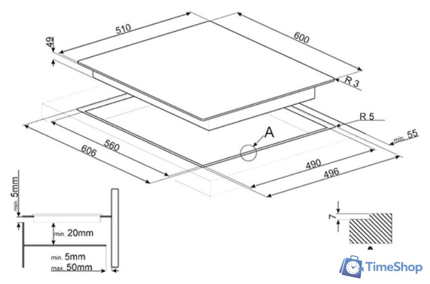 Варочная панель Smeg SI2M7643D - Изображение №3 — Интернет-магазин Time-Shop