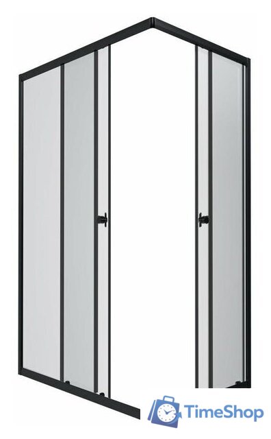 Душевой уголок Triton Вента Блэк А1 120х80 без поддона (прозрачное стекло) - Изображение №1 — Интернет-магазин Time-Shop