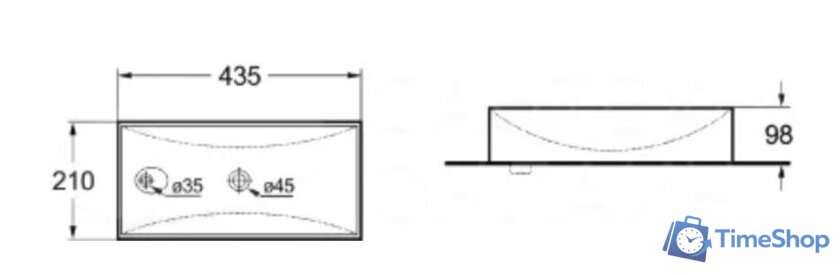 Умывальник SantiLine SL-2009RMB - Изображение №2 — Интернет-магазин Time-Shop