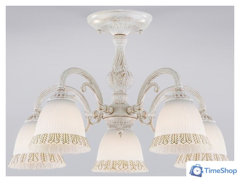 Люстра средней высоты Евросвет 60107/8 (Белый с золотом) - Изображение №1 — Интернет-магазин Time-Shop