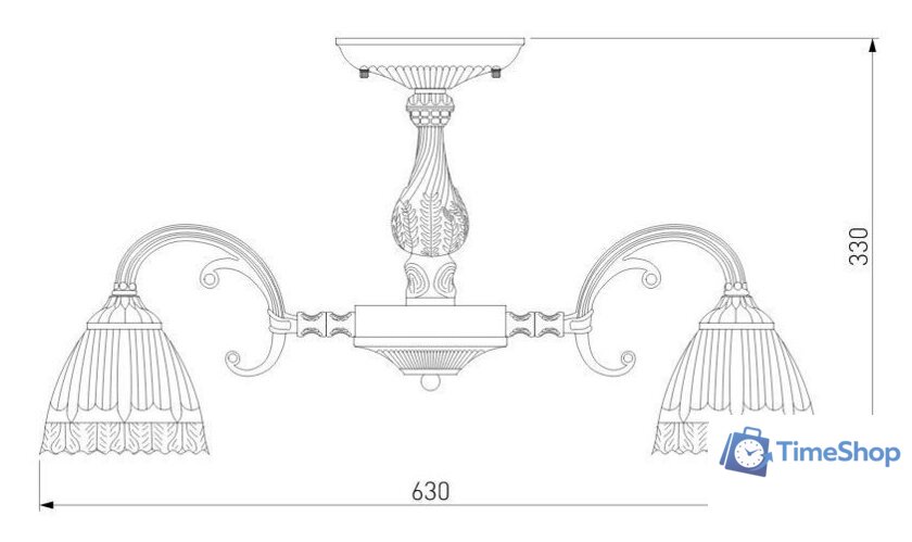 Люстра средней высоты Евросвет 60107/8 (Белый с золотом) - Изображение №3 — Интернет-магазин Time-Shop