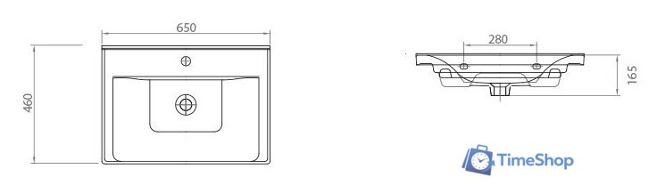  Гамма Тумба с умывальником Р25оФ8/1-У65 Сава-2065 - Изображение №4 — Интернет-магазин Time-Shop