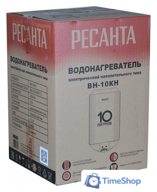 Накопительный электрический водонагреватель Ресанта ВН-10КН - Изображение №9 — Интернет-магазин Time-Shop