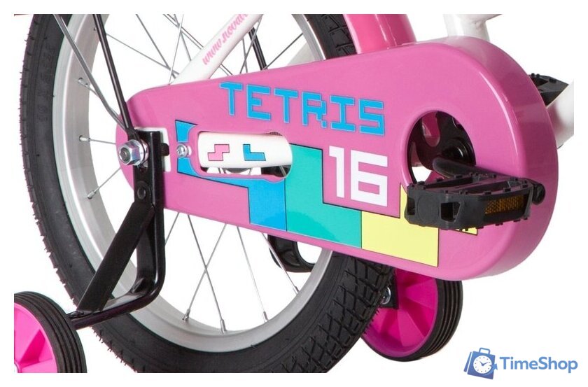 Детский велосипед Novatrack Tetris 16 2020 161TETRIS.WT20 (белый/розовый) - Изображение №3 — Интернет-магазин Time-Shop
