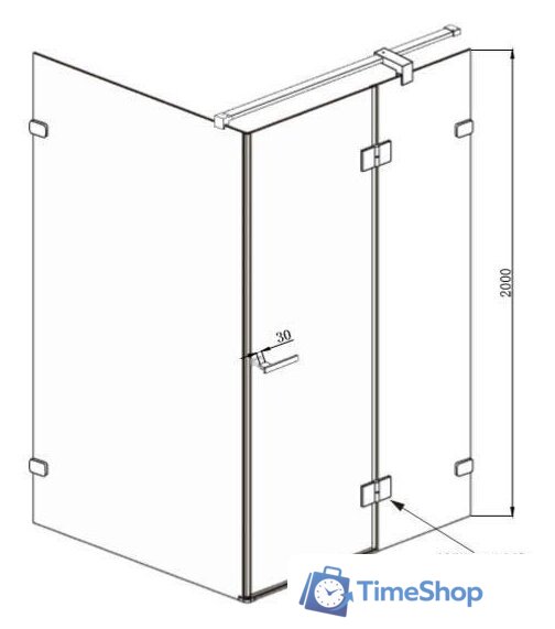 Душевой уголок Ambassador Abner 10011103R 120х80 - Изображение №9 — Интернет-магазин Time-Shop