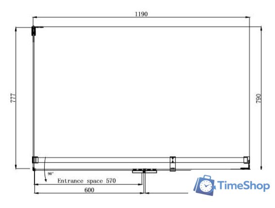 Душевой уголок Ambassador Abner 10011103R 120х80 - Изображение №10 — Интернет-магазин Time-Shop