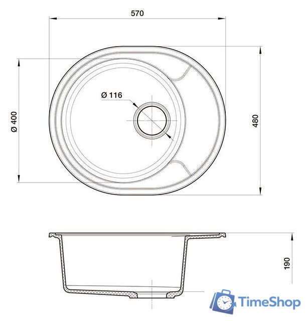 Кухонная мойка Reflexion Allonge RF0658GR - Изображение №7 — Интернет-магазин Time-Shop