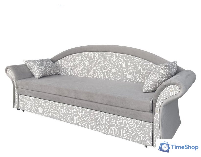 Диван Анмикс Риччи (светло-бежевый, велюр/принт инкас) - Изображение №1 — Интернет-магазин Time-Shop