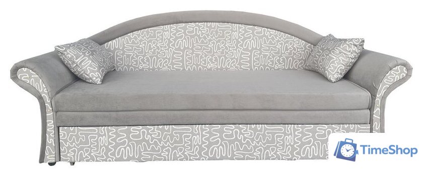 Диван Анмикс Риччи (светло-бежевый, велюр/принт инкас) - Изображение №2 — Интернет-магазин Time-Shop